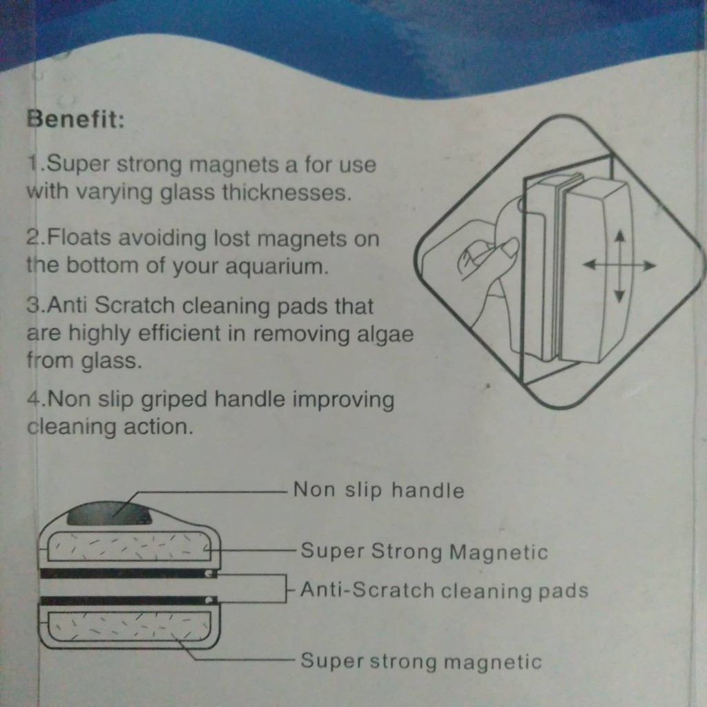 AA-09 AQUARIUM MAGNETIC GLASS CLEANER