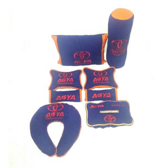 Agya TRD Sportivo Bantal aksesoris mobil biru orange