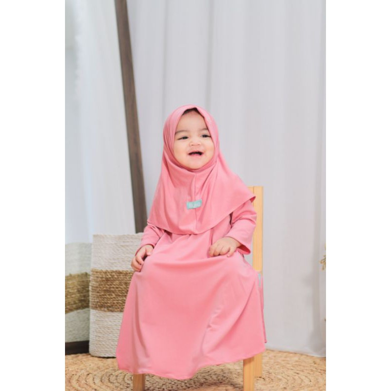 Gamis anak perempuan Baju muslim anak perempuan baju gamis anak perempuan Nuha Candyrose 1 Tahun