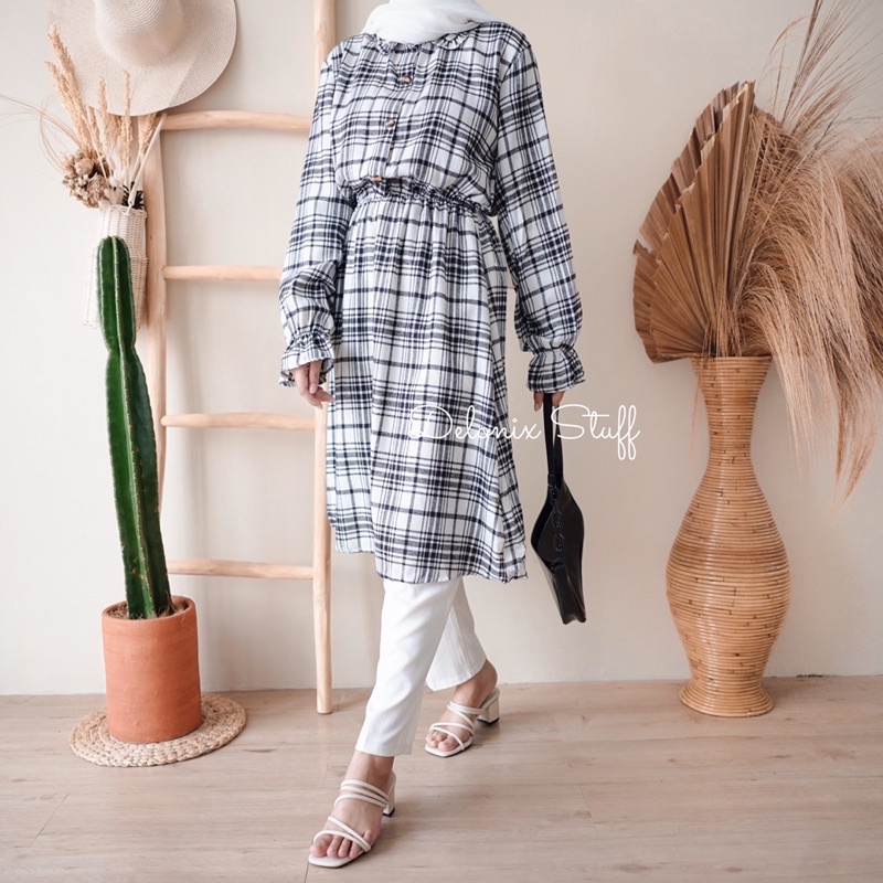 Shireen flanel tunik uniqlo