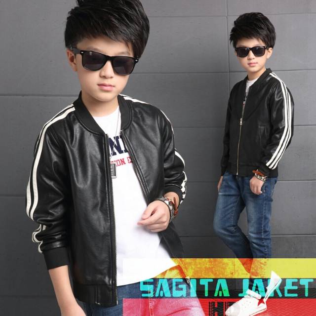 jaket anak garis tangan