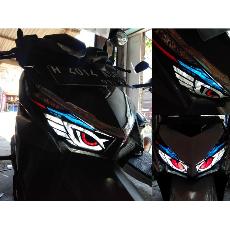 stiker mata + alis  lampu vario 125/150 2016
