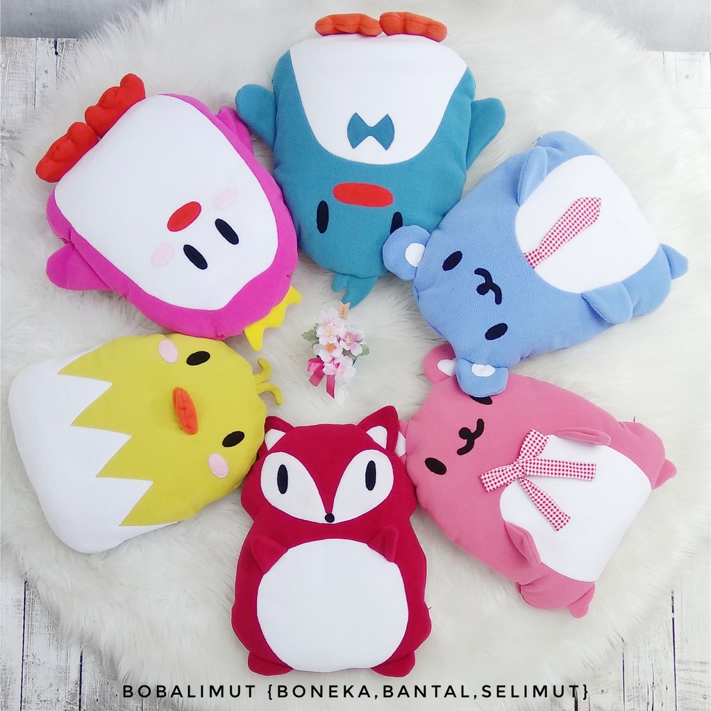 Cuddle Me Bobalimut Boneka Bantal Selimut Topi Bayi Balmut Hoodie Baby Blanket Karakter Lucu