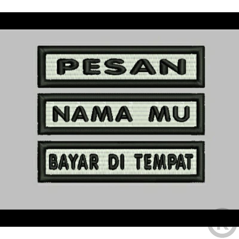 

nama bordil dada sis nama bordil name tag bordil Bordir Nama Dada