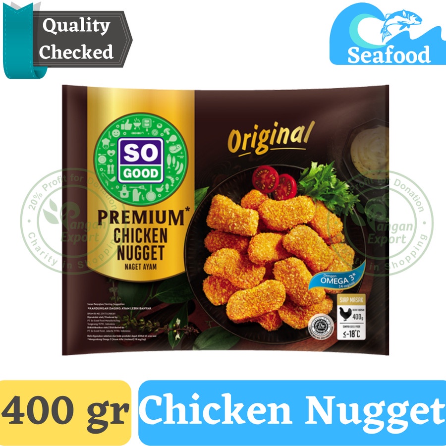 

So Good Premium Chicken Nugget Original , Nugget Ayam Premium