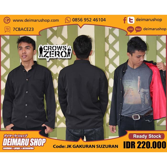 JK GAKURAN CROWZERO - JAKET JAS BLAZER CROWS ZERO SUZURAN TAKIYA GENJI