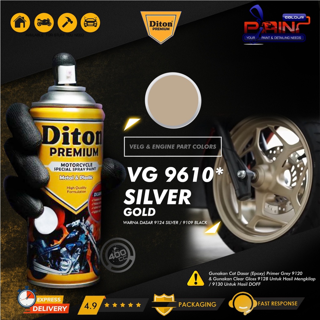 Cat Semprot Diton Premium 400cc - Silver Gold 9610*