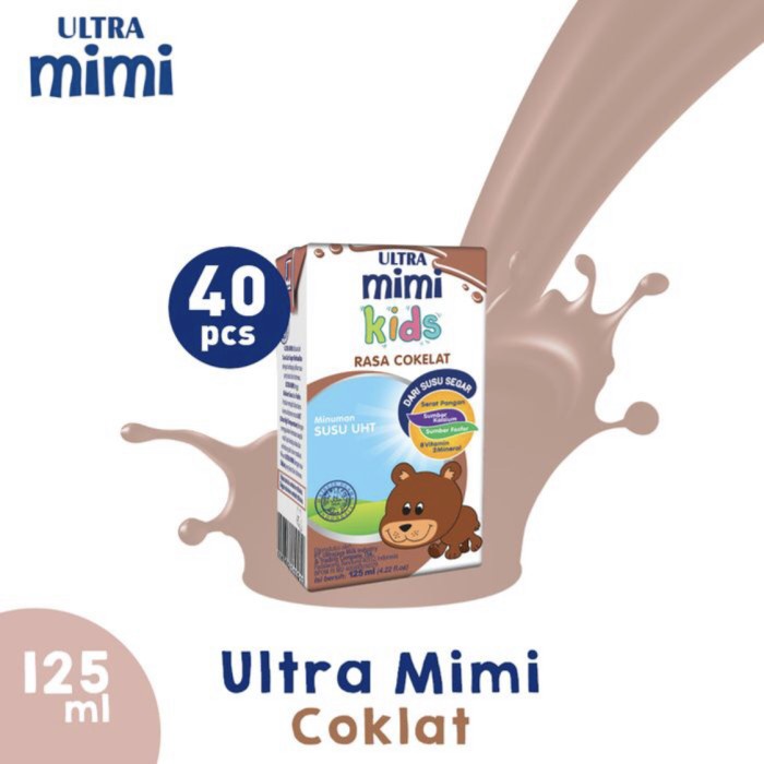 

Susu Ultra Mini Kids 125ml Cokelat / Coklat. isi 125ml x 40. MURAH !!