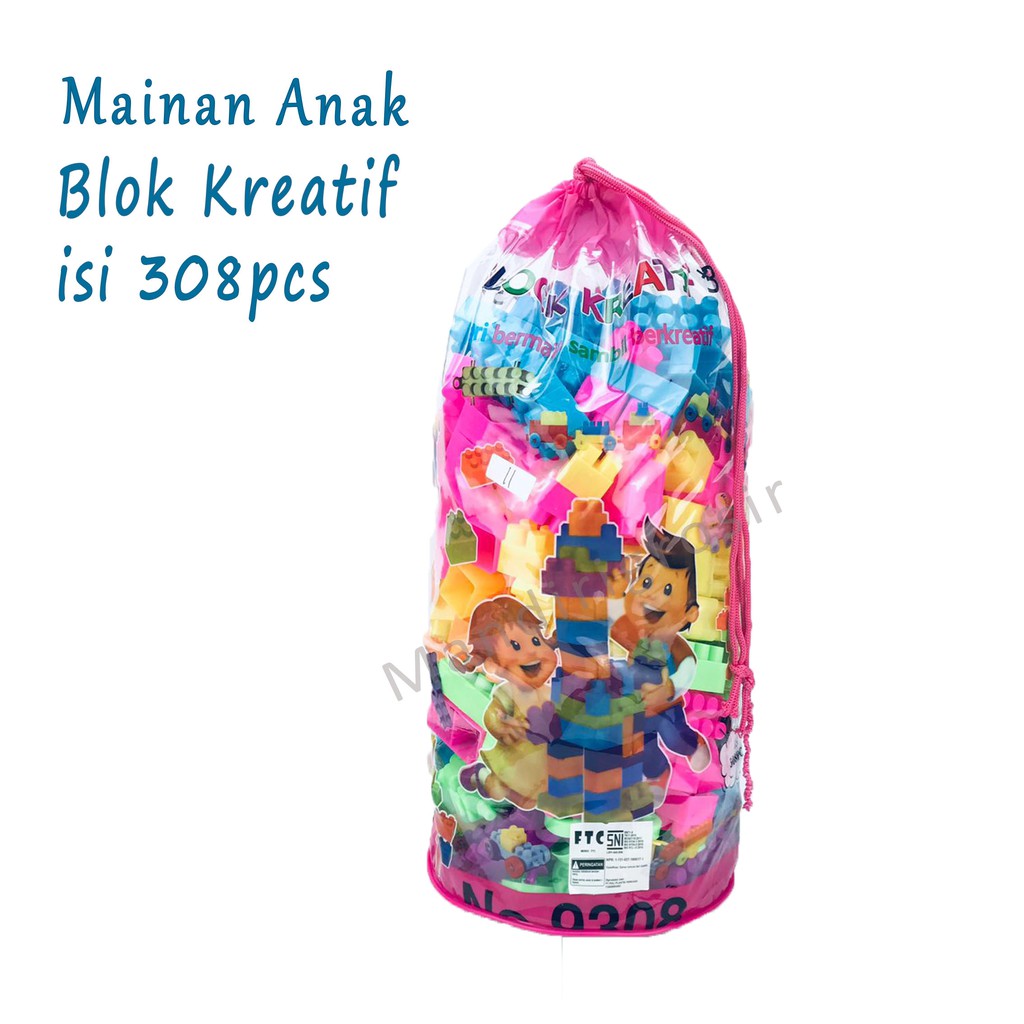 Blok kreatif *Mainan Anak Edukasi *308* isi 308pcs