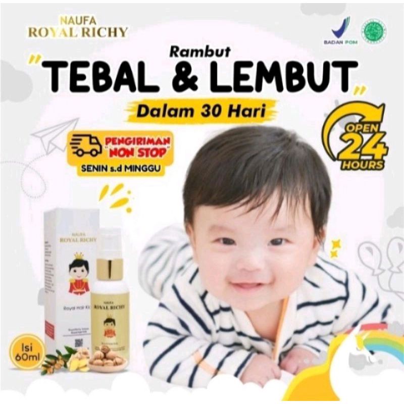 Naufa Royal Richy Serum Vitamin Penyubur & Perawatan / Penumbuh Rambut Anak Minyak Kemiri
