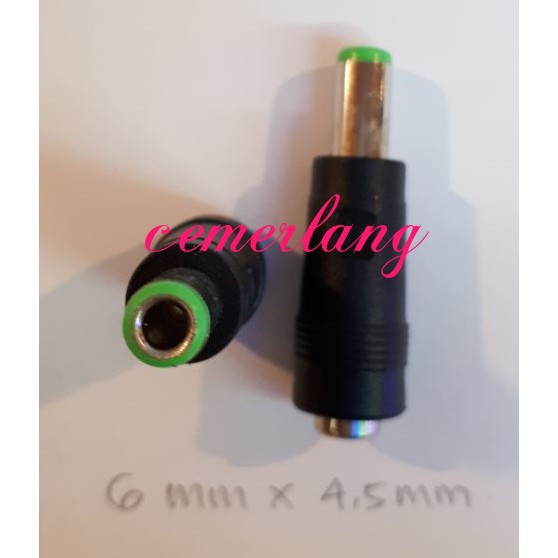 6.0mm * 4.5mm Sambungan Jack DC / Female to Male Over Connector Jack DC 6,0 mm x 4,5 mm