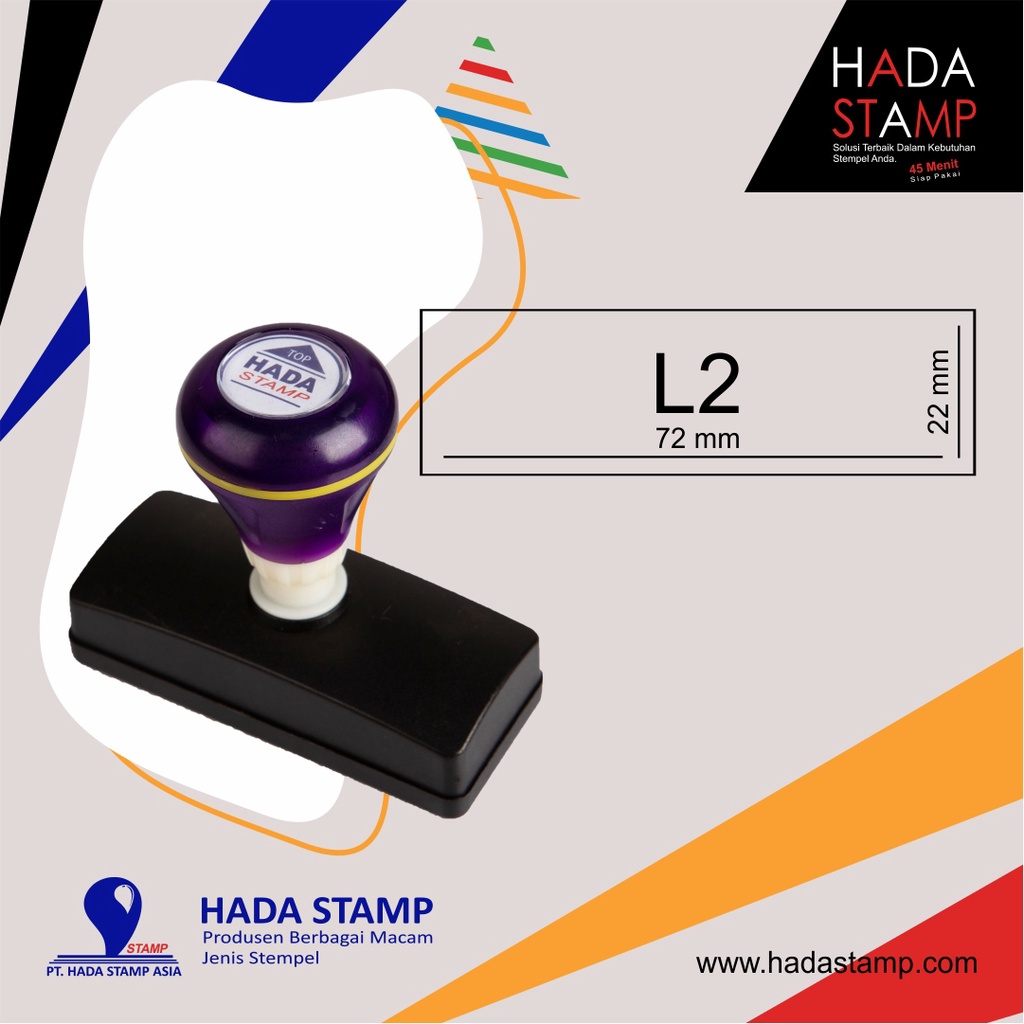 

Gramedia Banjarmasin - L2 Stempel Flash/Laser Ukuran Panjang By Hada Stamp