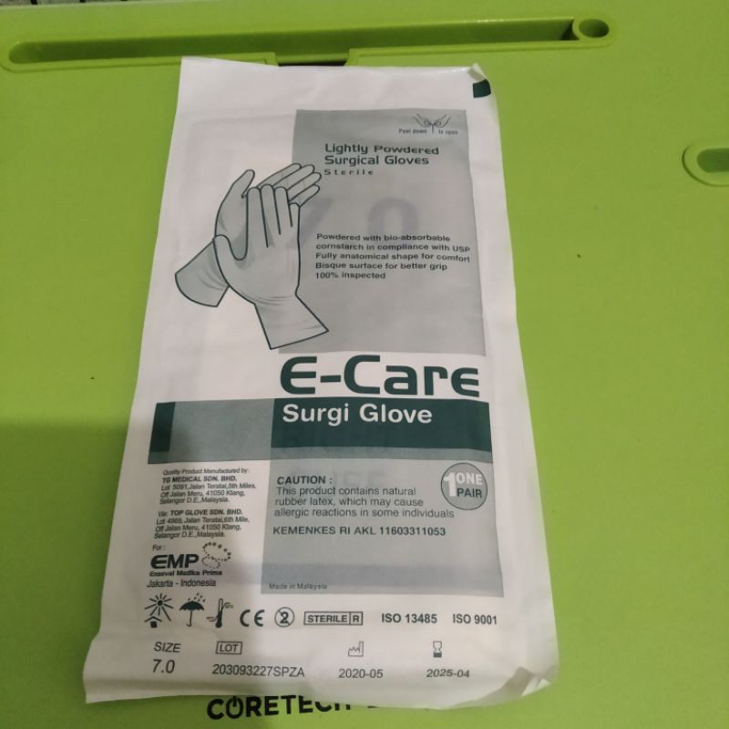 Jual Sarung Tangan Medis Steril Latex E Care Shopee Indonesia