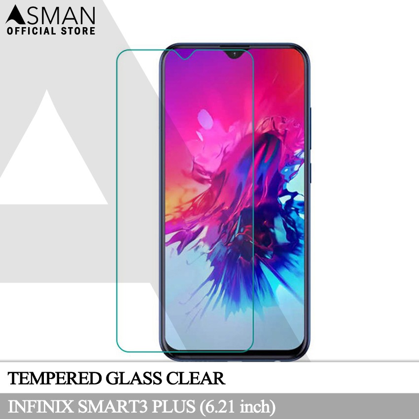 Tempered Glass Infinix Smart3 Plus (6.21&quot;) | Anti Gores Pelindung Layar Kaca - Bening