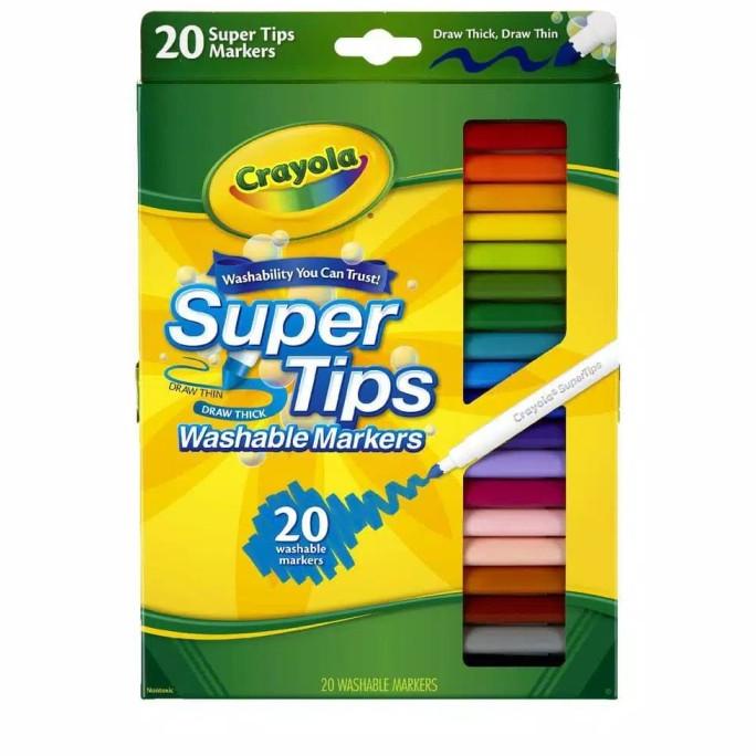 

(BISA COD) Supertips Crayola Washable Fineline Marker 20ct Super TERJAMIN Kode 213