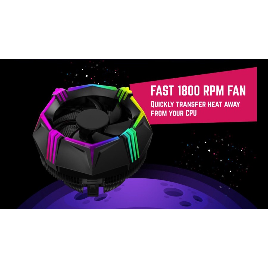 CUBE GAMING UFO - RGB Fan - Gaming Cooler for All Intel &amp; AMD Socket