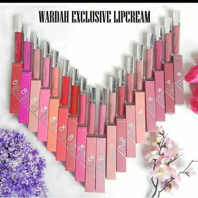 WARDAH Exclusive lip cream - Lipstik Matte no 01 sampai 18