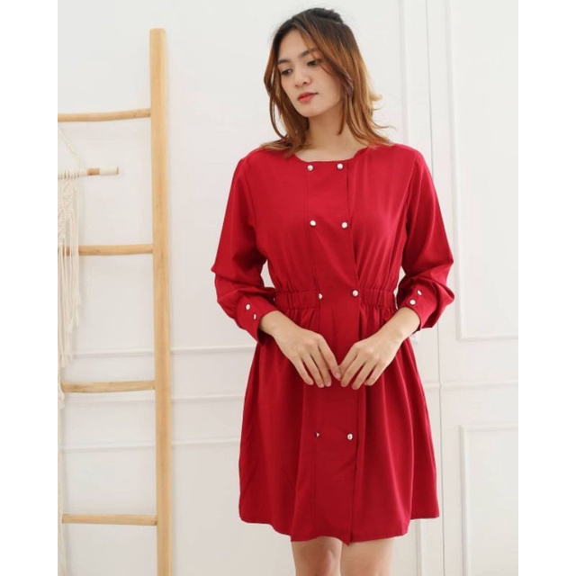 NADIA DRESS - DRESS WANITA TANGAN PANJANG