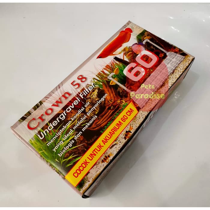 TATAKAN UNDERGRAVEL FILTER CROWN 58 UGF UNTUK AQUARIUM AQUASCAPE MURAH