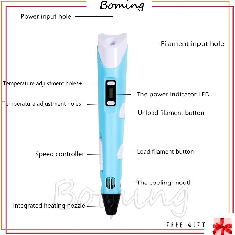 2020 NEW 3D Printing 3D Printer Arts Pen Making Doodle Arts &amp; Crafts USB Cable