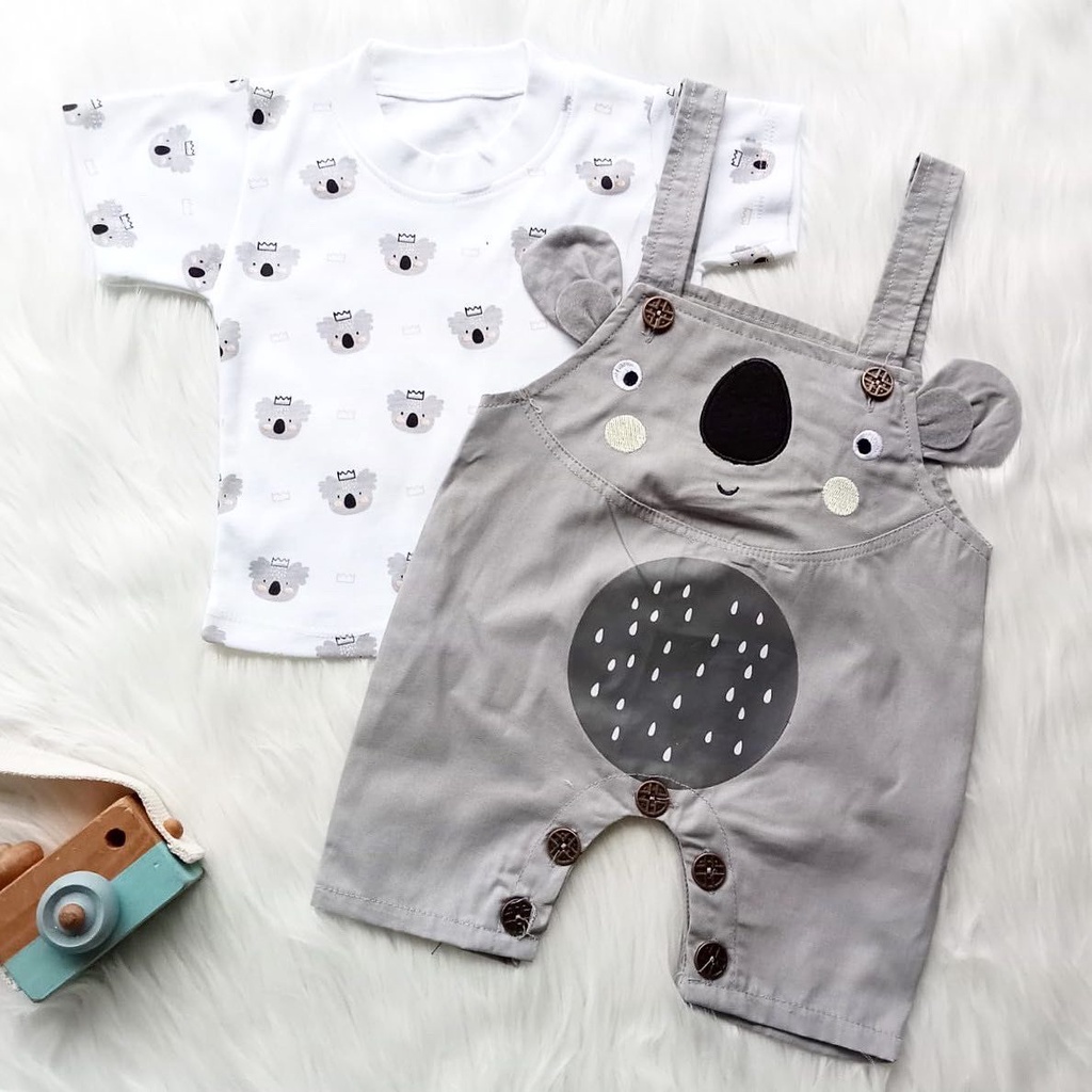 setelan overall anak baju kodok anak overall chino BABY KOALA/ KUMO BEAR / ANCHOR OVERALL baju pergi anak romper anak laki laki 0-18 bulan