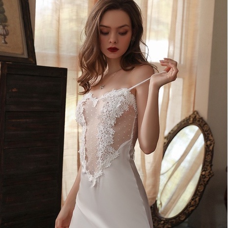 REGIA Baju Seksi Lingerie Wanita Satin All Size Premium-Putih