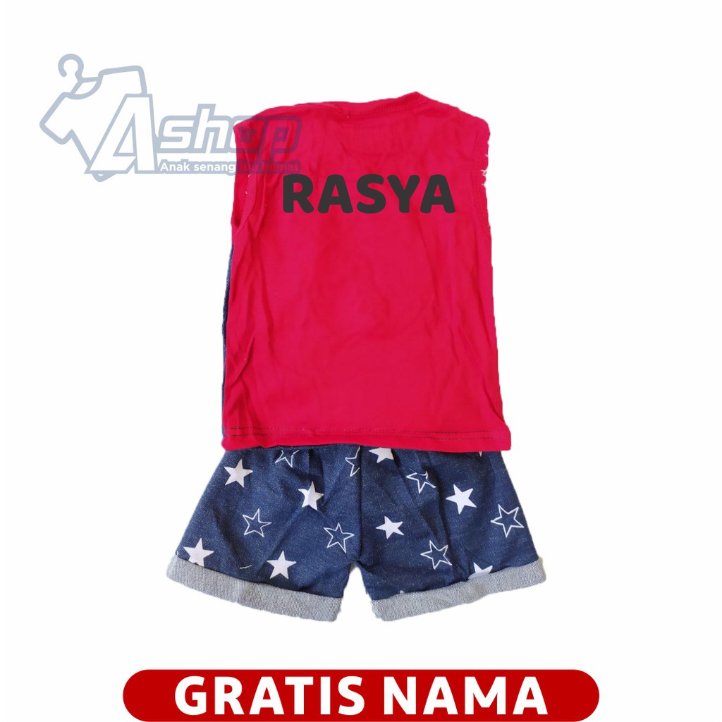 Baju Bayi Setelan Kapten Amerika LED 0-18 Bulan