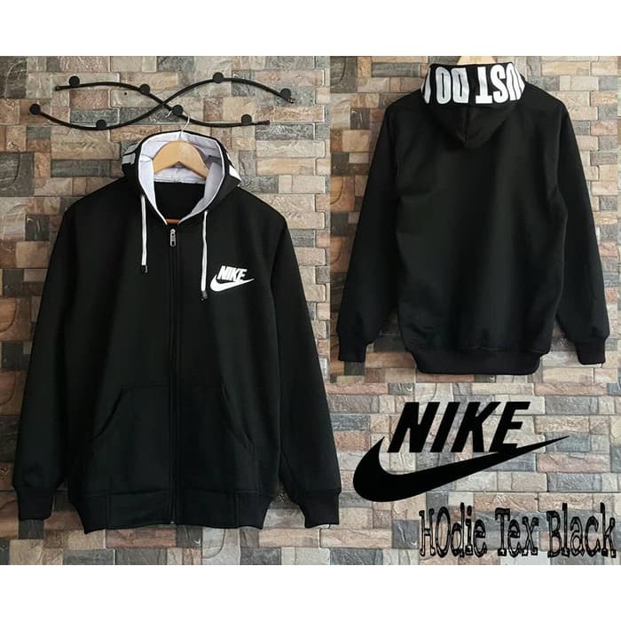  JAKET  PRIA  Trend  Line NIKE HOODIE TEXT Laki Laki Cowok Abu 