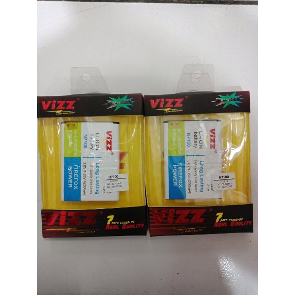 Battery Baterai Vizz Samsung Note 2 N7100 Original Double Power