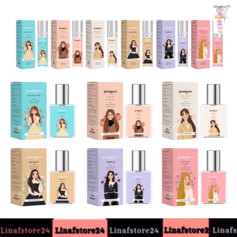 PARFUM GEAMOORE 30ML 15ML BOTOL SPRAY FARFUM THAILAND BACCARAT ROUGE PARFUM ADDICTED SERIES GEAMOORE