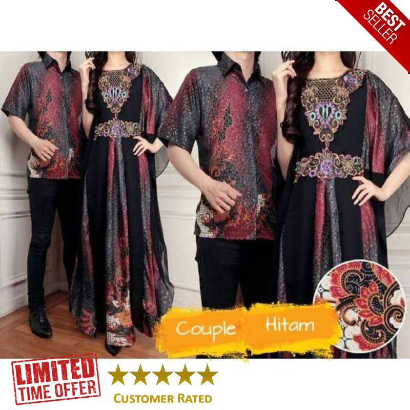HOT TA-00008 couple anna kaftan mewah baju pasangan sarimbit batik khasana