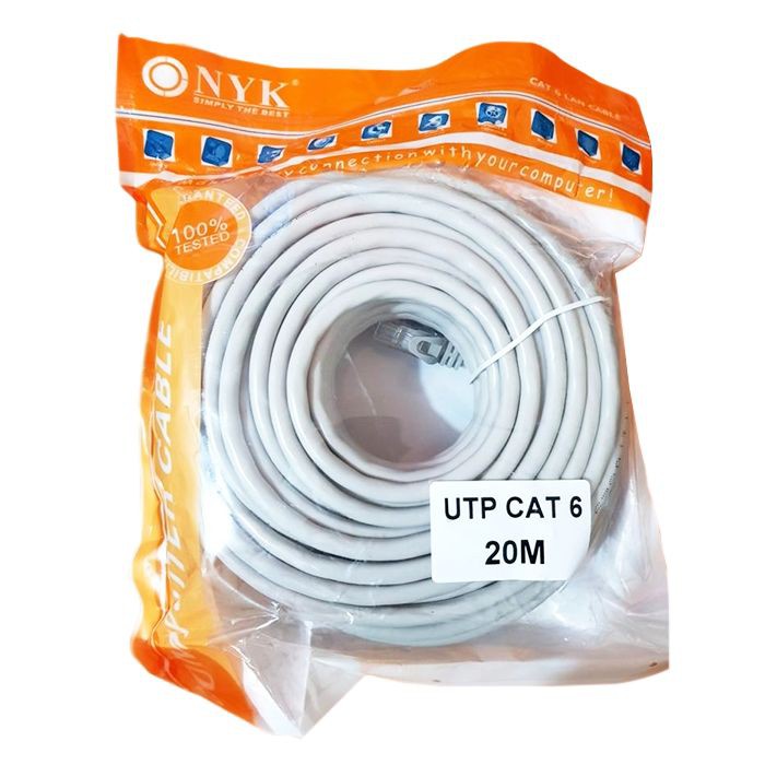 NYK Kabel LAN UTP Cat 6 RJ45 Panjang 20 Meter