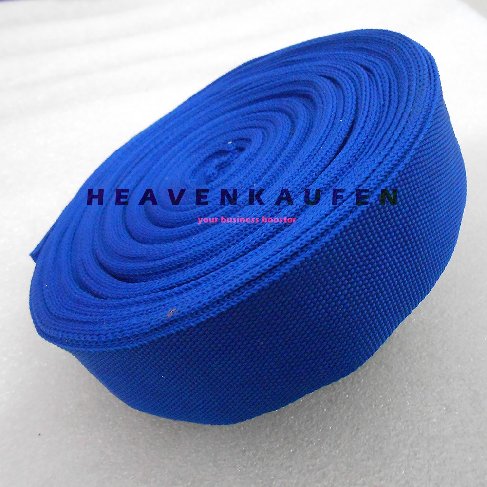 Bisban Pelipit / Webbing PCR Warna Biru Lebar 3,8 cm Harga Per Rol