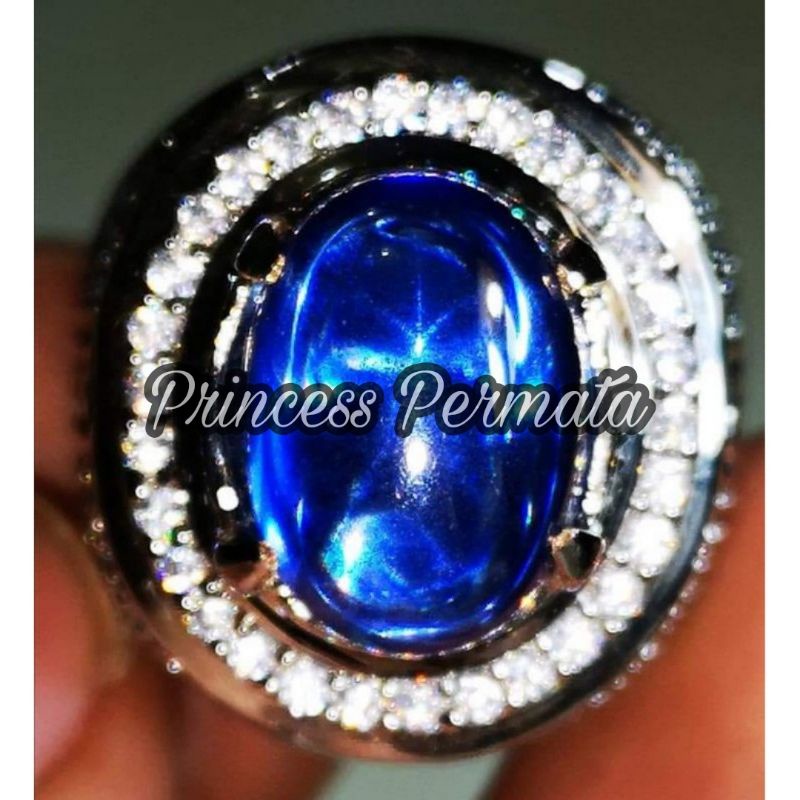 Batu Permata Blue King Star Sapphire Royal Blue Bangkok