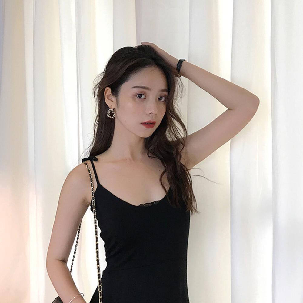 Timekey Anting Tusuk Gantung Desain Lingkaran Hollow Unik Gaya Korea Untuk Wanita A7K5