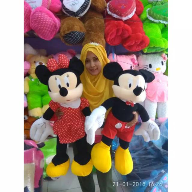 Boneka sepasang micky &amp; minnie jumbo.