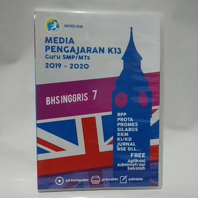 CD RPP Bahasa Inggris Perangkat Pengajaran SMP/MTS k13 2019/2020