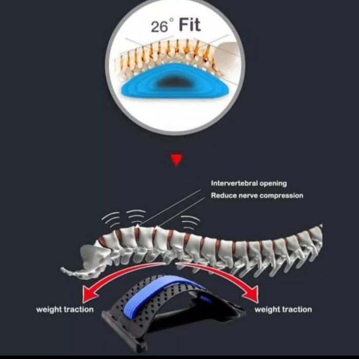 Height Adjustable Magic Back Stretcher Lumbar Pain