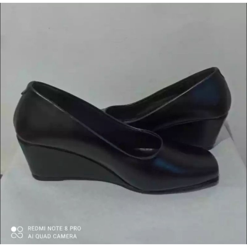 Sepatu ibu persit/sepatu wedges hak 5cm exclusive