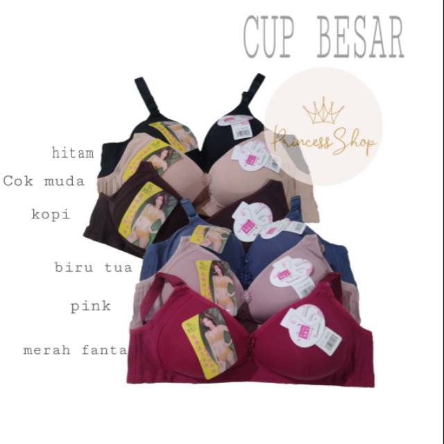 Bra Tanpa Kawat Cup Besar Bahan Super Lembut 36-44 Best Seller