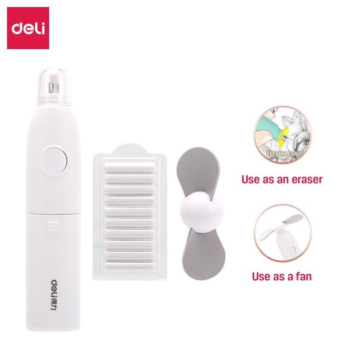 

BISA COD Deli 71093 electric eraser white with fan TERJAMIN Kode 216