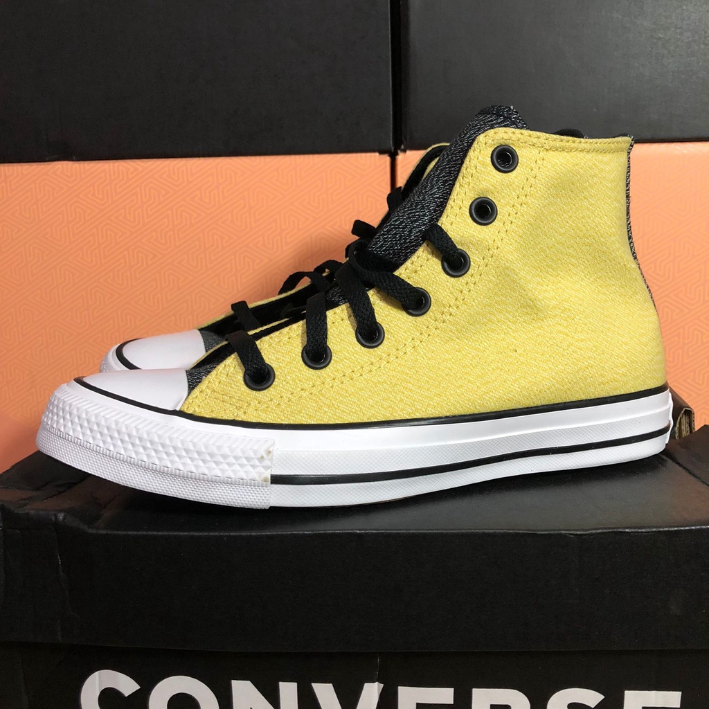 Sepatu Sneakers Converse Chuck Taylor All Star CTAS HI Hybrid Texture 'Saturn Gold' Original