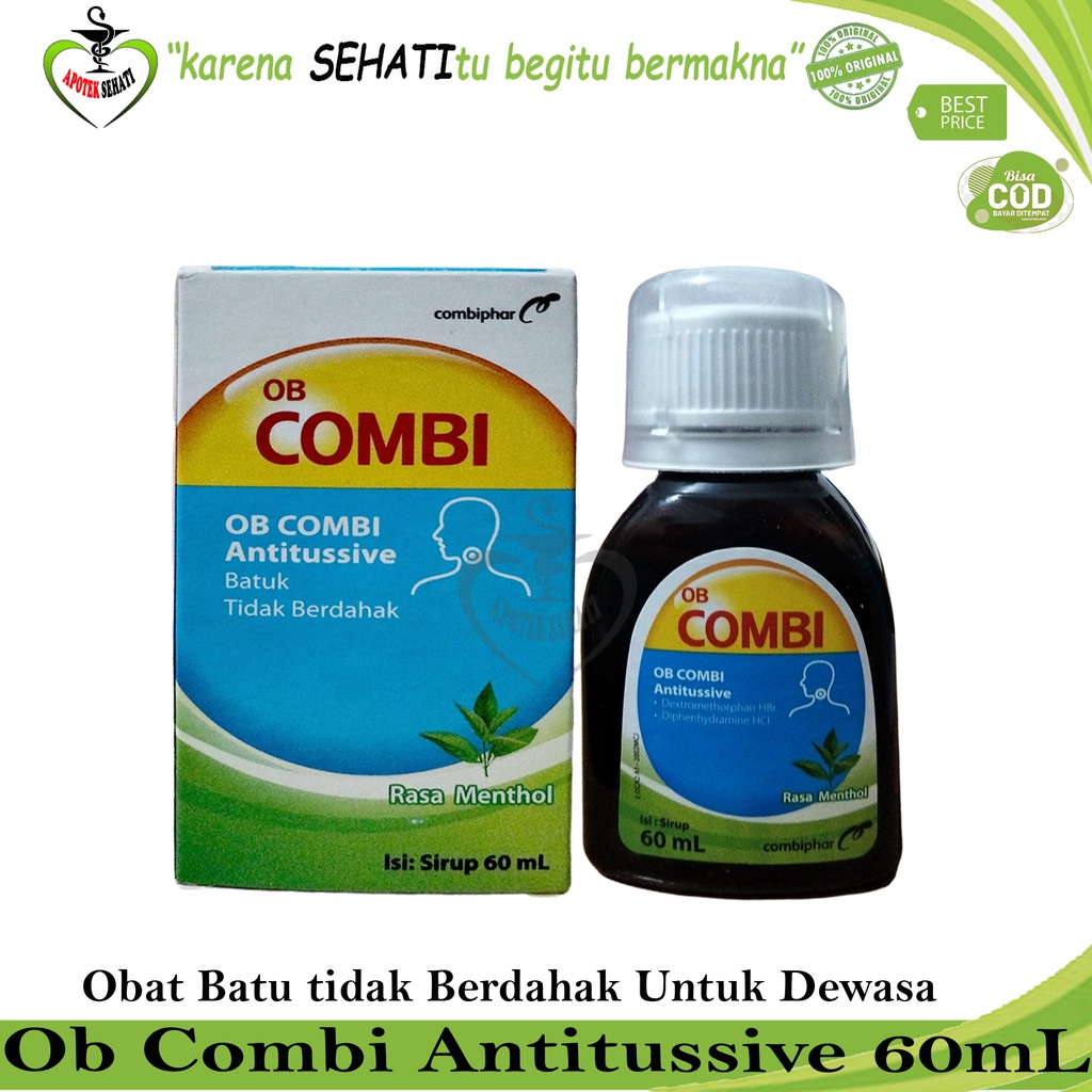 OB Combi Antitussive 60ml Batuk Tidak Berdahak Rasa Menthol