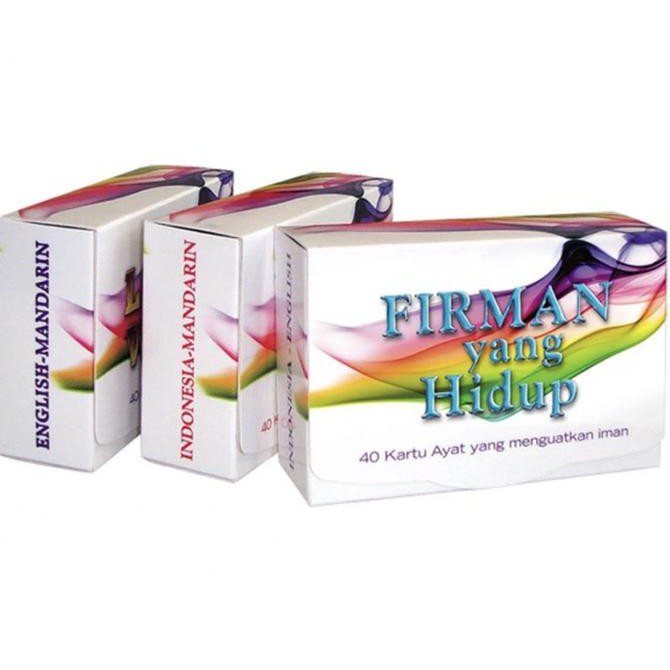 Kartu Ayat Firman Hidup Isi 40Pcs - Kartu Rohani - Kartu Ayat Alkitab