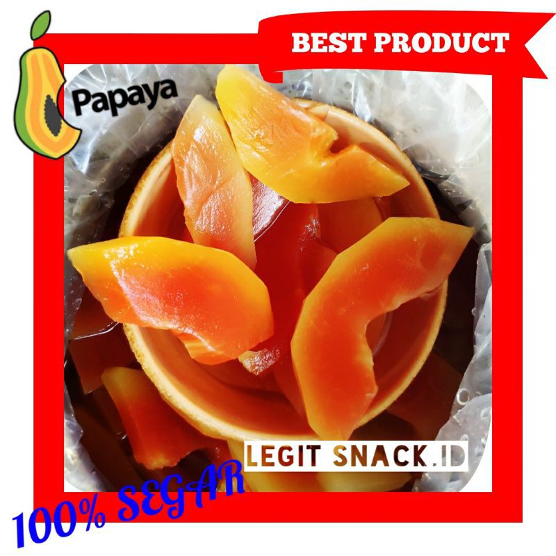 

1KG Manisan Pepaya Basah / Asinan Buah Papaya / Cemilan Sehat / LarisSnack
