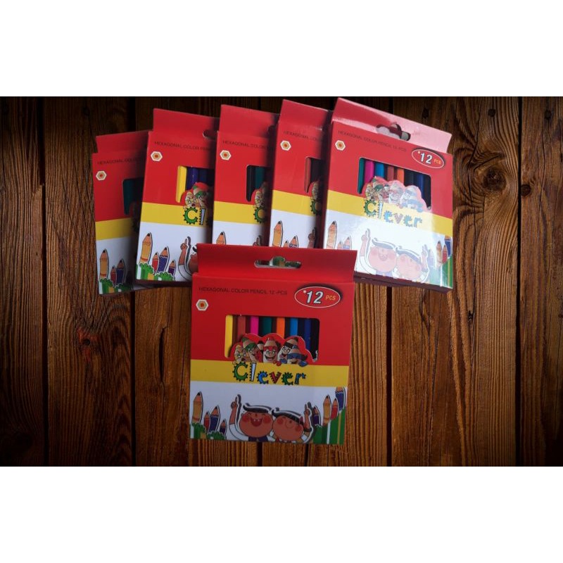 

Pensil warna pendek 12warna fancy