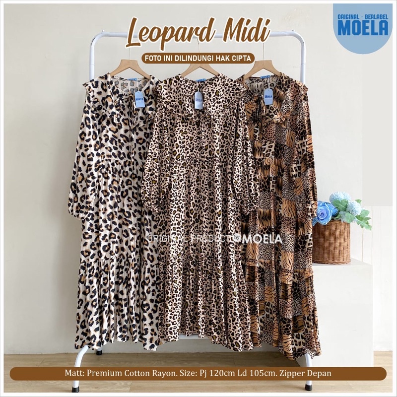 Leopard Midi by MOELA HIJAB/ Midi dress motif