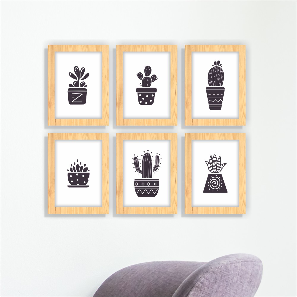 Hiasan Dinding Kaktus Cactus Artisti Dekorasi Poster  Minimalis  15x20cm AP03