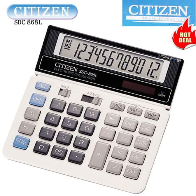 

calculator 12 digit kalkulator citizen SDC- 868 L HEMAT