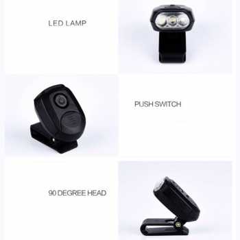 Senter Clip Topi 90 Degree Rotatable 3 LED COB / Senter Topi Clip On Senter Clip Topi Senter Mini Clip Topi / Senter Jepit Topi Headlamp Outdoor Super Terang Senter Clip Holder / Senter Topi Clip 90 Degree Rotatable 3 LED COB Murah Berkualitas 3 Led